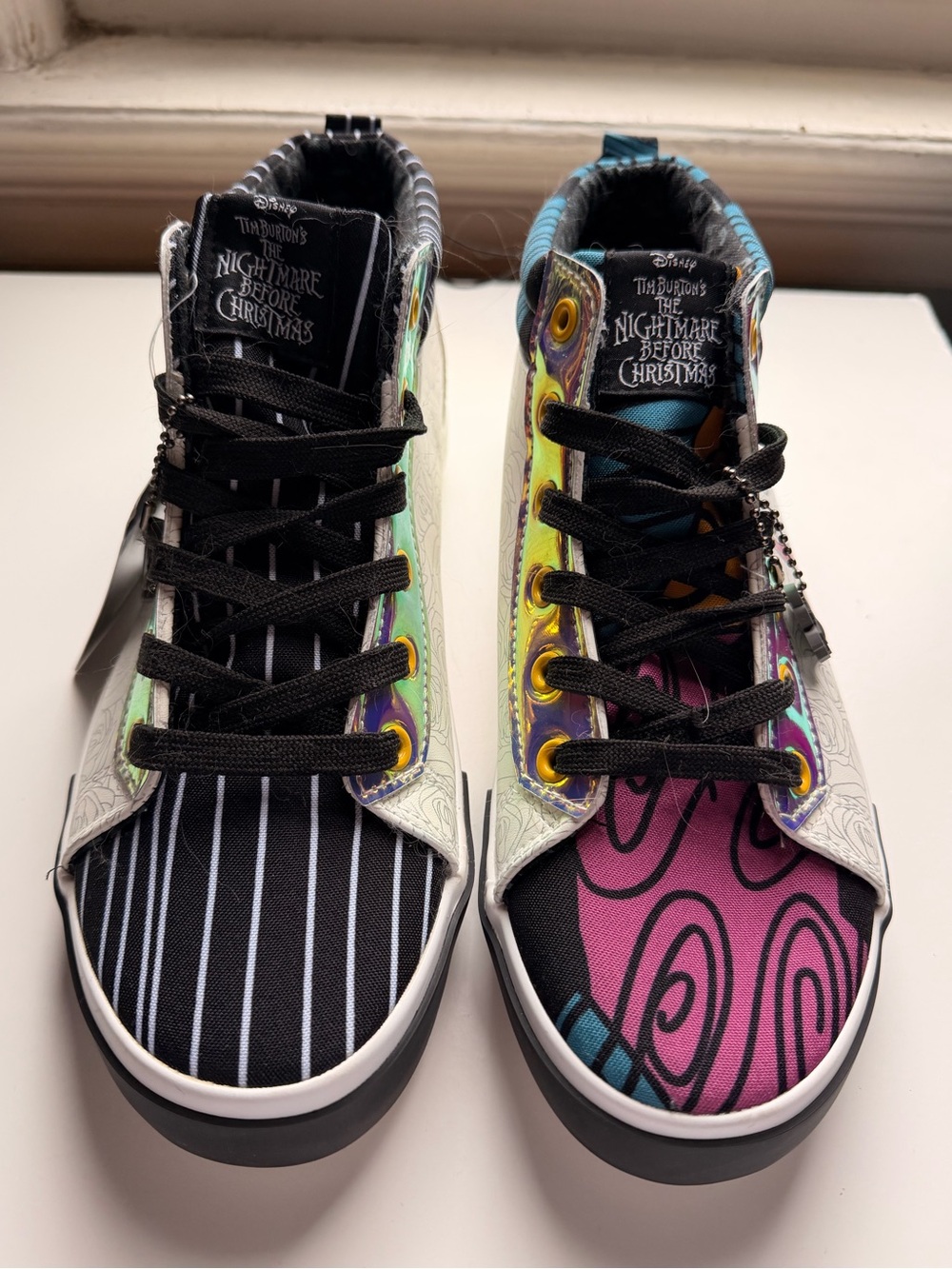 Women’s Disney Nightmare Before Christmas Jack & Sally High-Top Sneakers Size 9